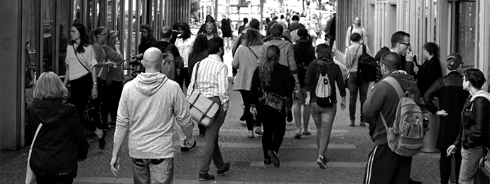 People walking in the street
