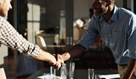 Men shaking hands